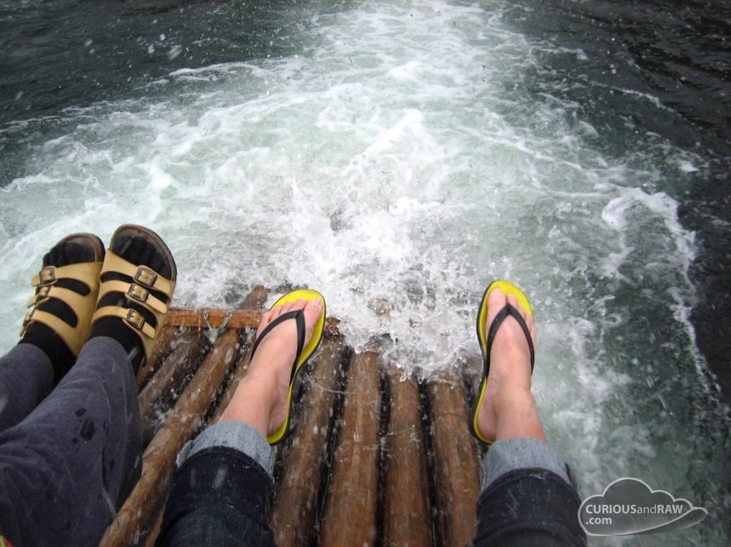 Rafting down the river