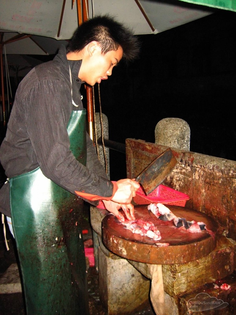 Fresh beer fish in the making.